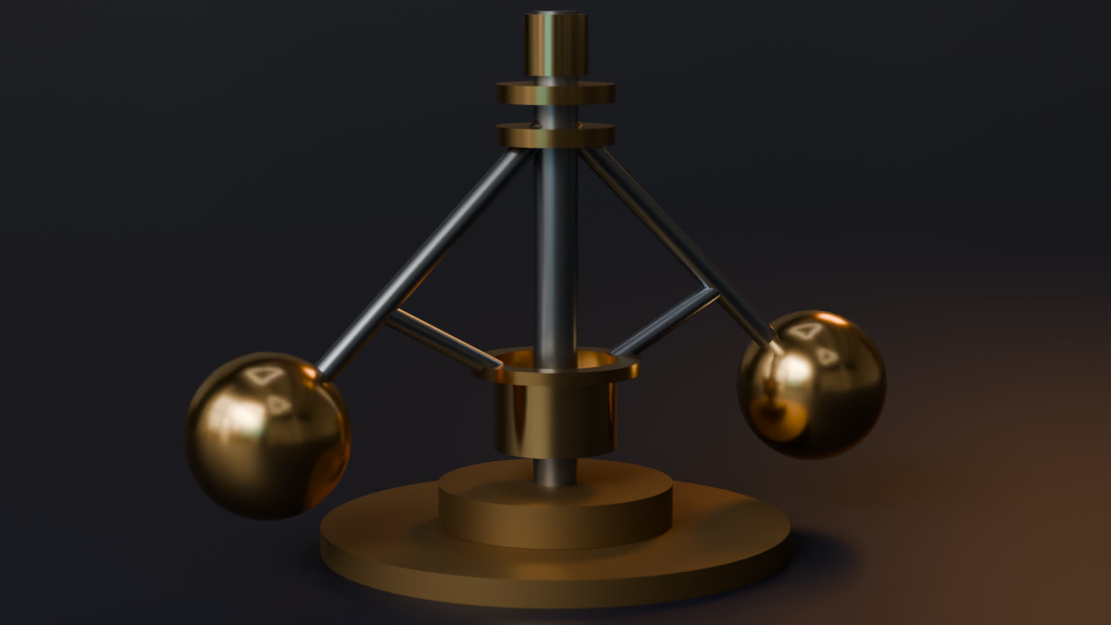Een centrifugaalregulateur met uitgeslagen bollen: snelheid die zichzelf begrenst